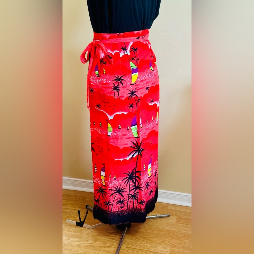 NWOT Tropical Red Sarong by Wally Beach Club